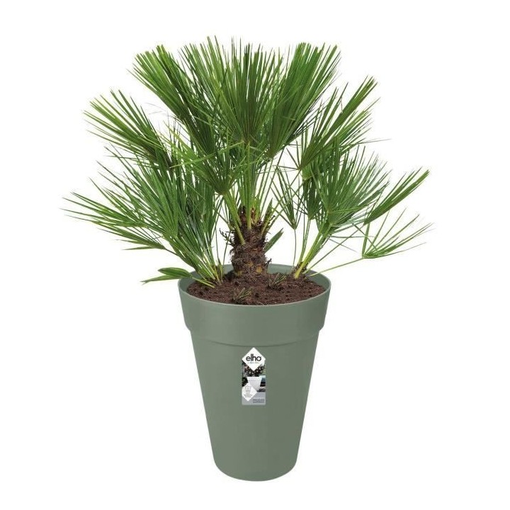 ELHO Loft Urban Pot de fleurs rond Haut 35 - Vert - Ø 34 x H 45 cm -