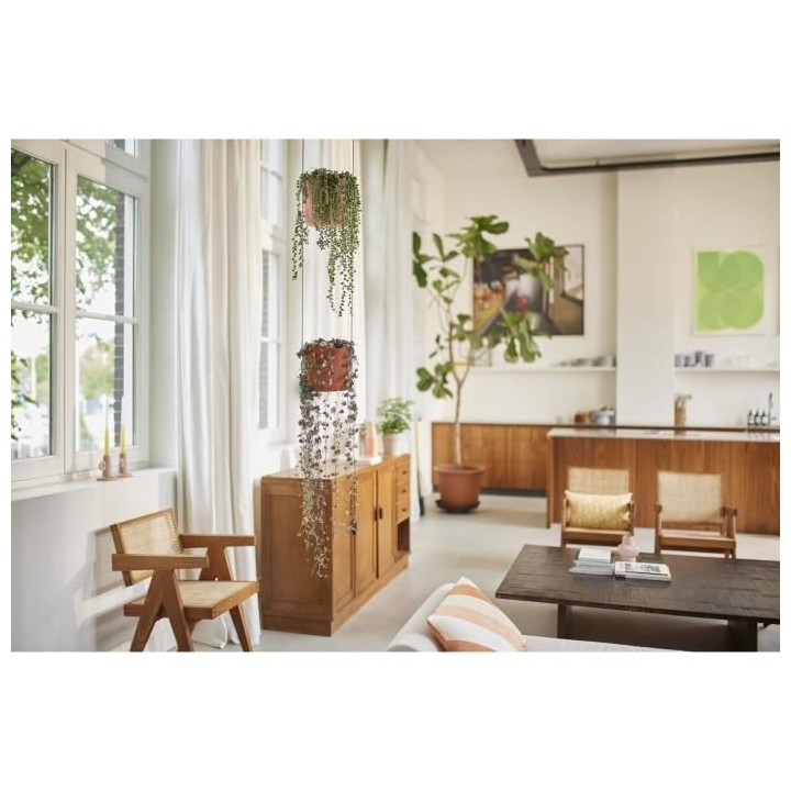 Pot De Fleurs Rond VIBIA - Plastique Réservoir - Ø35 - Jaune Miel