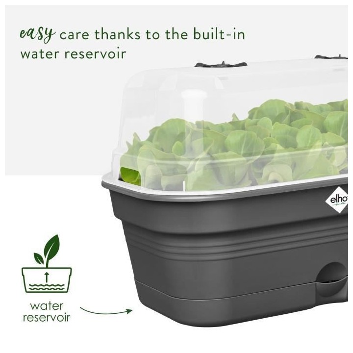 ELHO Green Basics Plateau De Culture Allin1 L - Noir - L 39 x B 23 x H