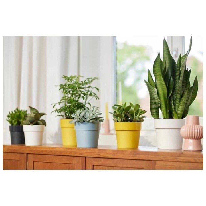 ELHO B.for Original Pot de fleurs rond Roues 35 - Bleu - Ø 35 x H 32