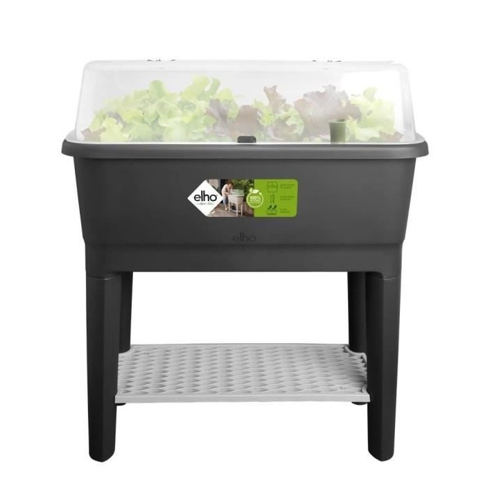 ELHO Noa Potager Sur Pied - Noir - L 79 x B 39 x H 94 cm - culture et