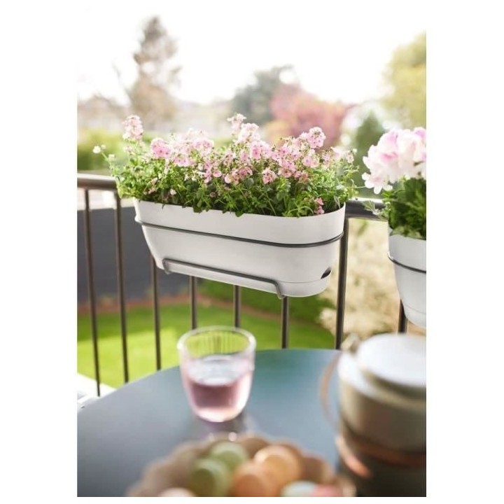 Planteur Rectangle VIBIA - Plastique - Réservoir - Ø50 - Bleu Vintag