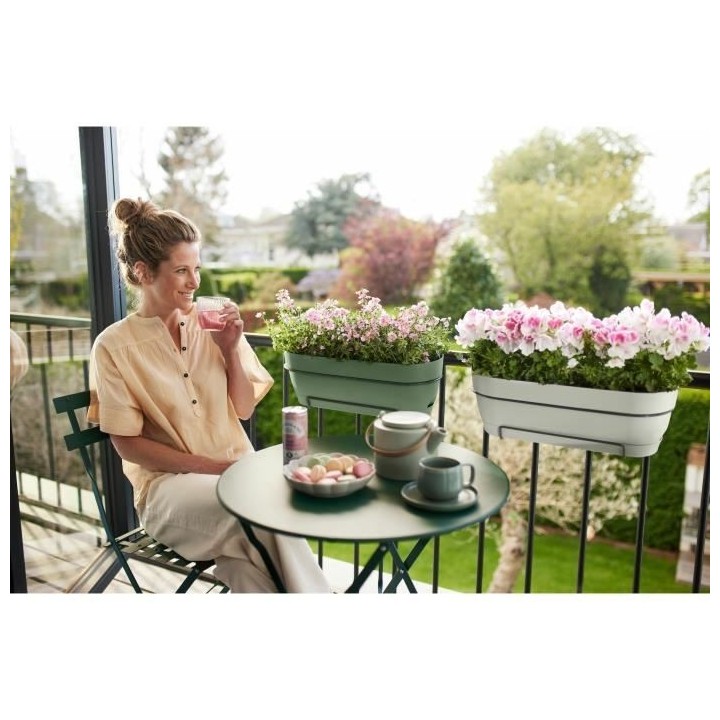 Planteur Rectangle VIBIA - Plastique - Réservoir - Ø70 - Vert