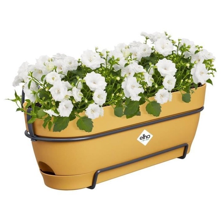 Planteur Rectangle VIBIA - Plastique - Réservoir - Ø50 - Jaune Miel