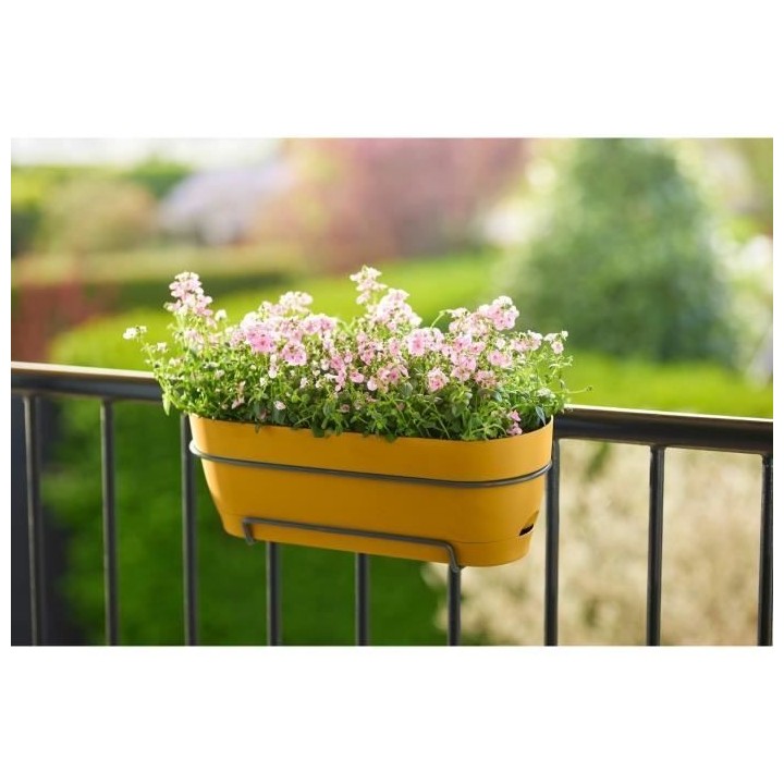 Planteur Rectangle VIBIA - Plastique - Réservoir - Ø50 - Jaune Miel