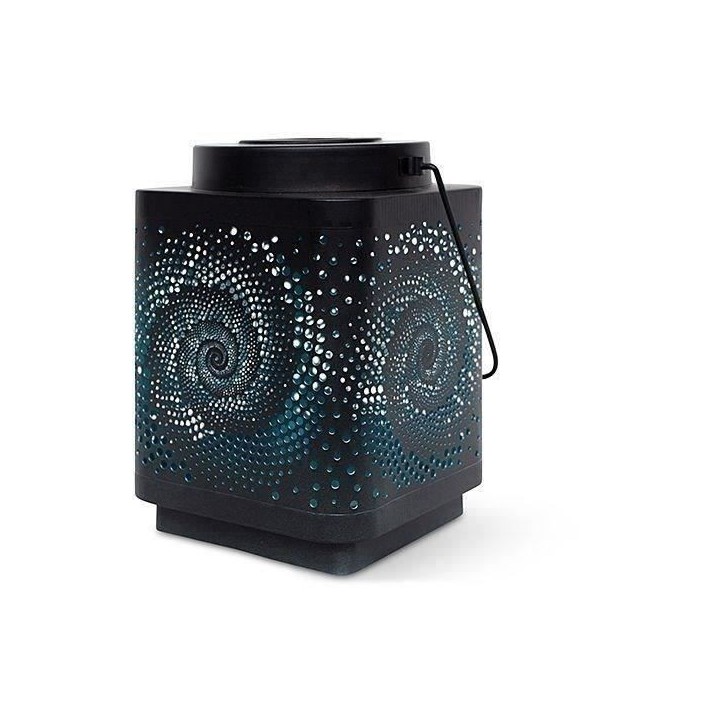 Lanterne solaire - GARDEN ID Attract - Bleu 11 x 11 h15 cm - 6 a 8h au