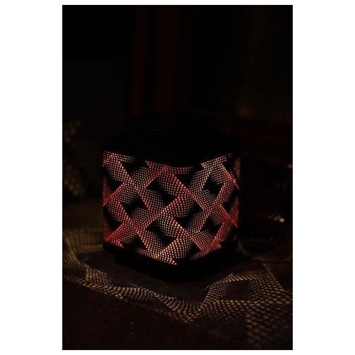 Lanterne solaire - GARDEN ID Attract - Orange 11 x 11 h15 cm - 6 a 8h