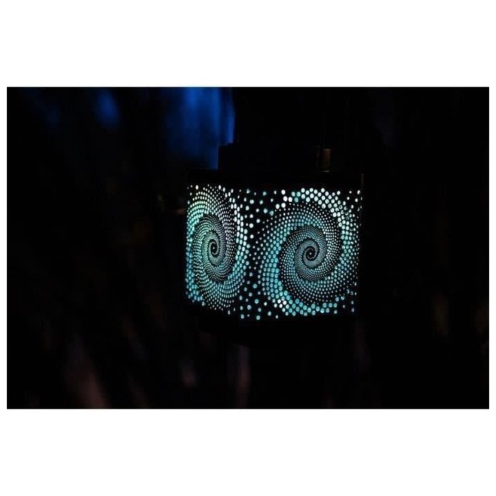 Lanterne solaire - GARDEN ID Attract - Bleu 16 x 16 h23 cm - 6 a 8h au