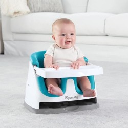 Ingenuity Rehausseur Baby Base 2-in-1 Bleu paon