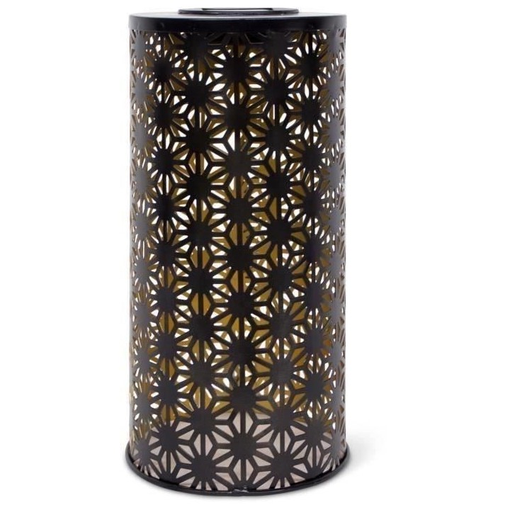 Lampe solaire - GARDEN ID Colonne - Or-Noir Ø15 H30 cm - 6 a 8h lumie