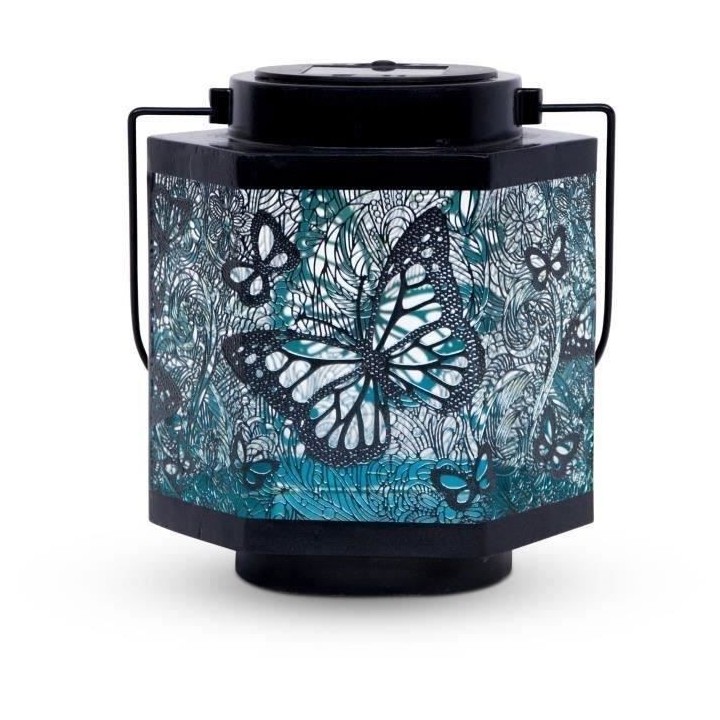 Lanterne solaire - GARDEN ID Papillon - Ø13 h15 cm - Autonomie 8h - I