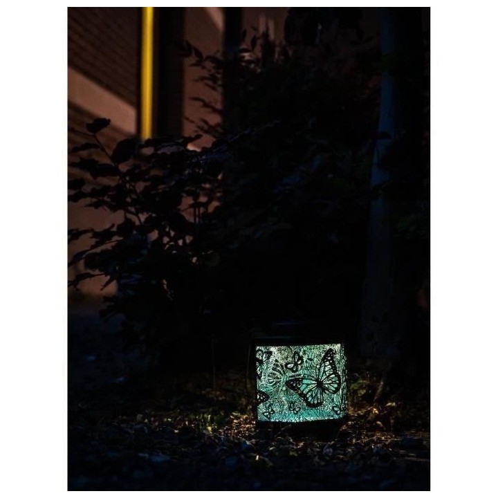 Lanterne solaire - GARDEN ID Papillon - Ø13 h15 cm - Autonomie 8h - I
