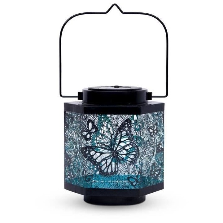 Lanterne solaire - GARDEN ID Papillon - Ø13 h15 cm - Autonomie 8h - I