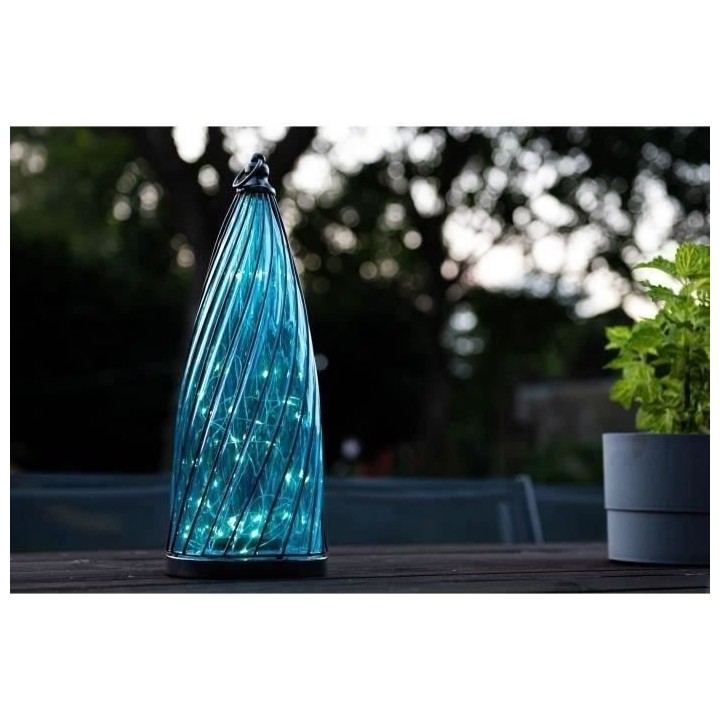 Lanterne solaire - GARDEN ID Blue Dome - Ø17 H40 cm - Autonomie 6-8h