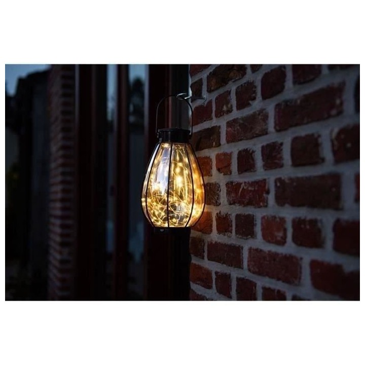 Lanterne solaire - GARDEN ID Java - Ø14 H23 cm - Éclairage 6-8h - Pi