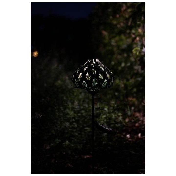 Borne Solaire - GARDEN ID Chou - 14 x 45 cm - Autonomie 6-8h - Bouton
