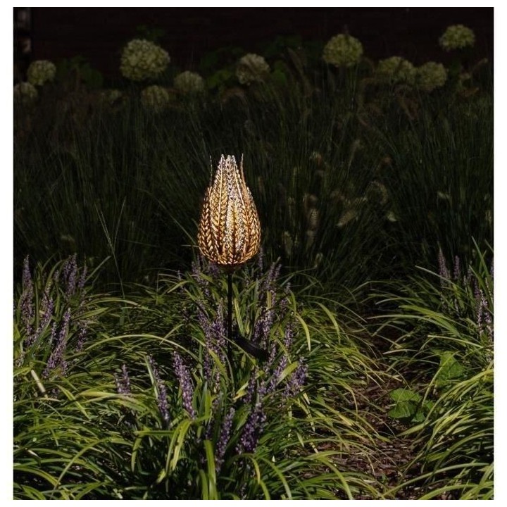 Borne Solaire - GARDEN ID Fougere - 16 x 46 cm - Éclairage 6-8h - Bou