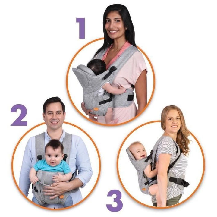 Dreambaby Porte-bébé ajustable 3-1 Oxford pour les nouveau-nés et l