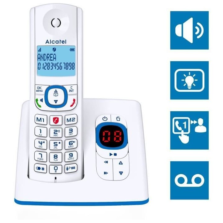 Téléphone sans fil - ALCATEL - F530 Voice - Répondeur, blocage d'ap