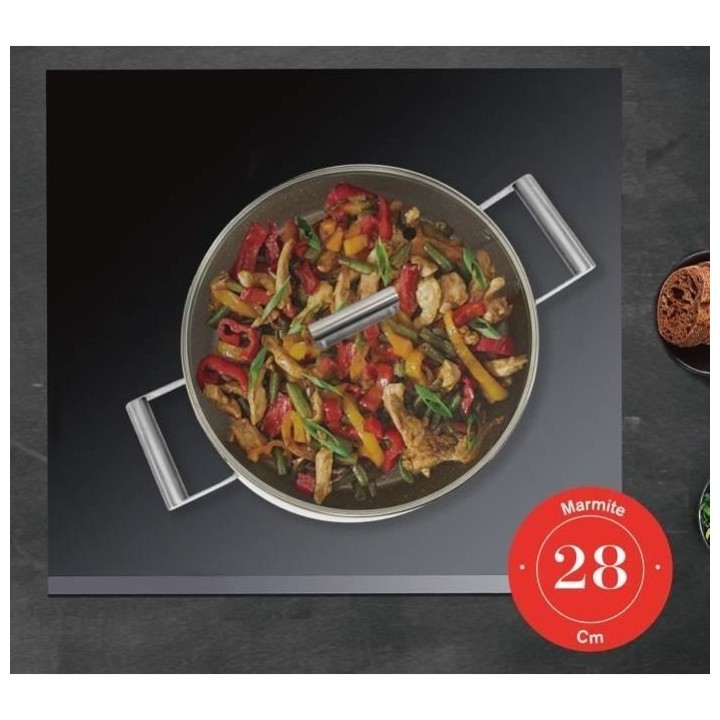 Marmite - ARTHUR MARTIN - AM7366 - 28 cm avec couvercle - Aluminium Fo