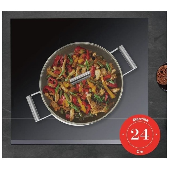 Marmite - ARTHUR MARTIN - AM4631 - 24 cm avec couvercle - Aluminium Fo