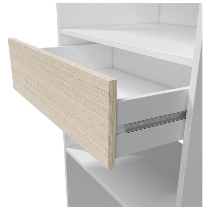 Dressing - DRESS - 2 penderies + 3 niches + 1 étagere + 1 tiroir - Bl