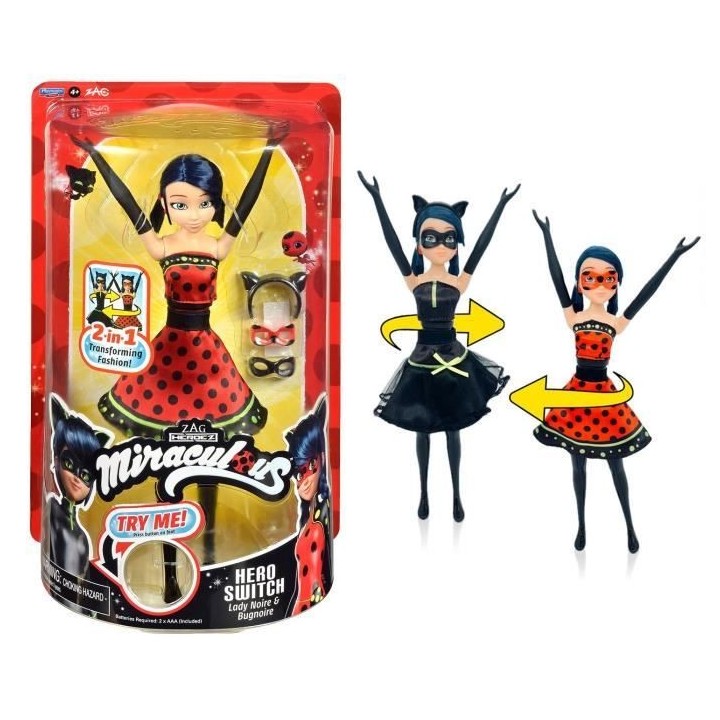 Poupée Ladybug Transformation - BANDAI - Miraculous 26 cm - Changemen