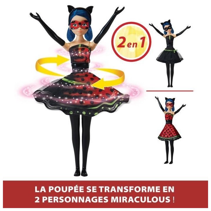 Poupée Ladybug Transformation - BANDAI - Miraculous 26 cm - Changemen