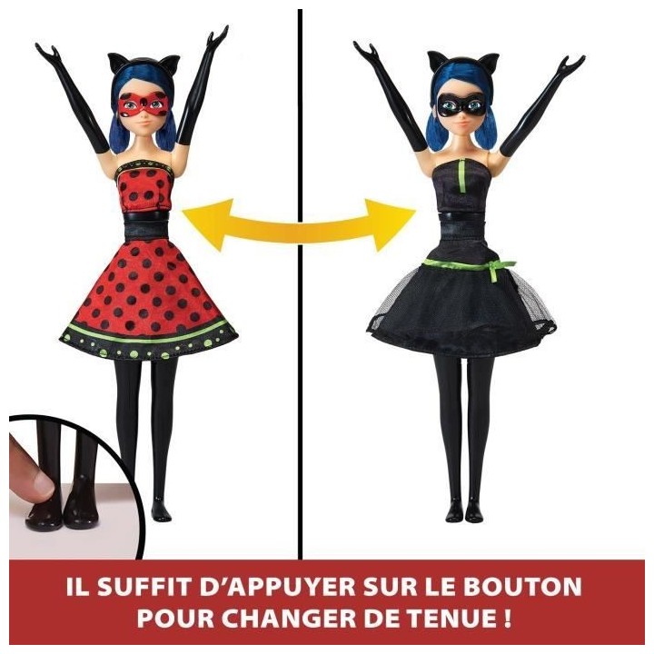 Poupée Ladybug Transformation - BANDAI - Miraculous 26 cm - Changemen