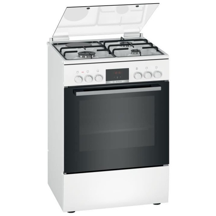 Cuisiniere mixte - BOSCH SER4 - HXR39AG20 - 4 foyers - Four 66 L - 4.3
