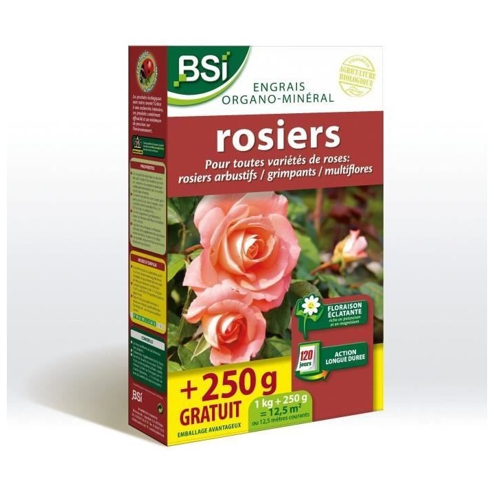 Engrais pour Bio Rosiers - BSI - Floraison éclatante - Action kongue