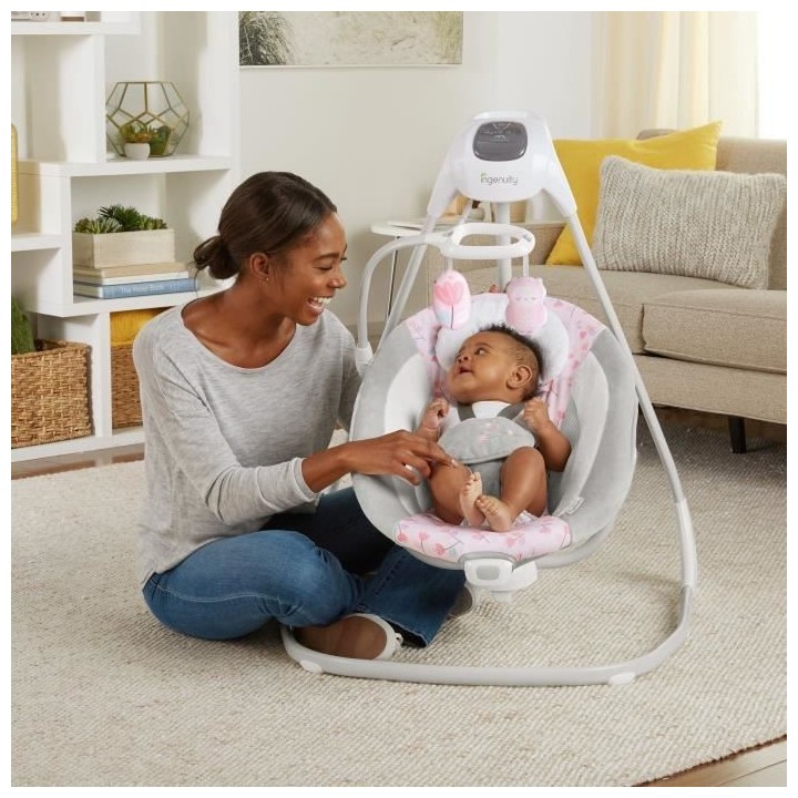 INGENUITY Balancelle bébé électrique pivotante 180° – Cassidy.