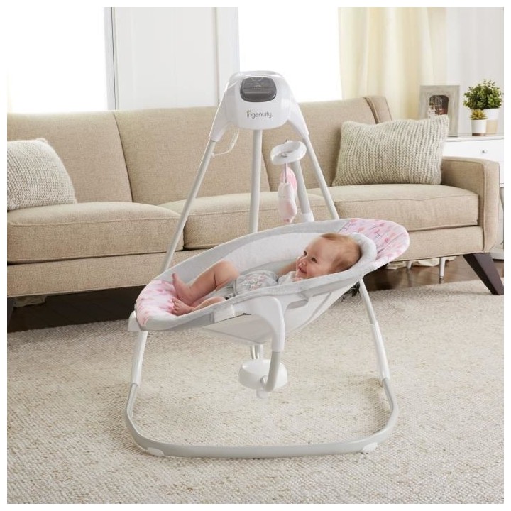 INGENUITY Balancelle bébé électrique pivotante 180° – Cassidy.