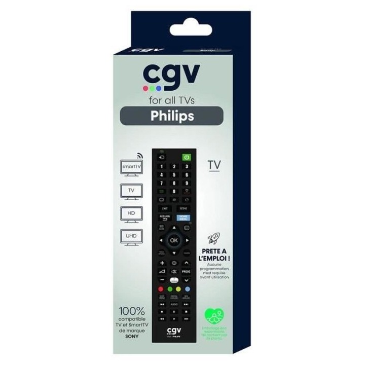 Télécommande de remplacement - CGV - FIDELIO Philips - Pour télévi
