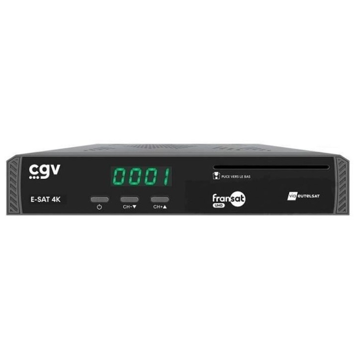 Récepteur-enregistreur satellite TNT - CGV - E-SAT 4K - UHD - FRANSAT