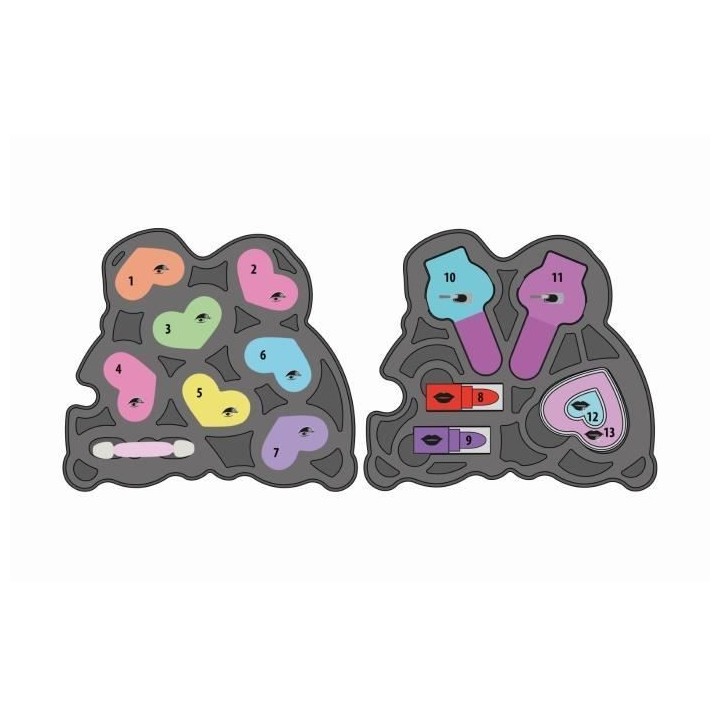 Clementoni - Coffret Maquillage Arc-en-ciel - 2 palettes fards a paupi