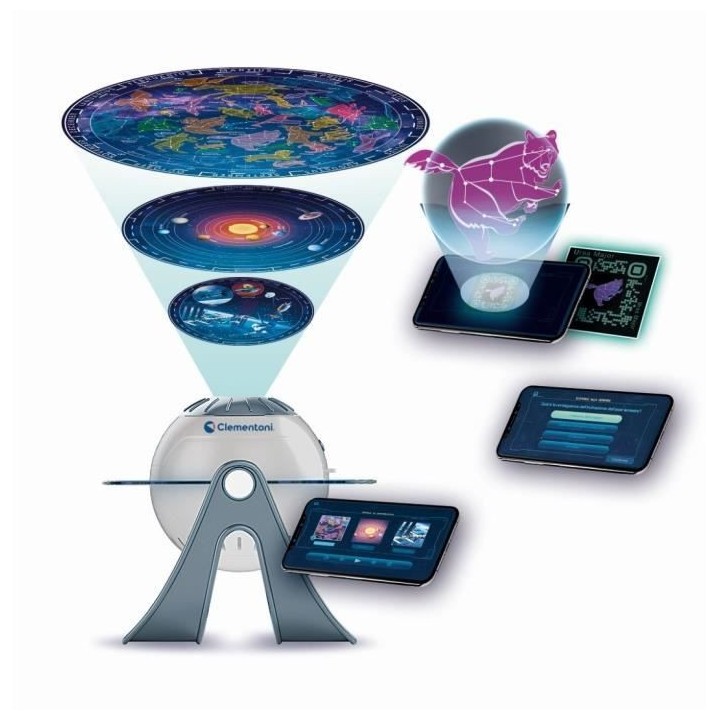 CLEMENTONI - Projecteur Planetes et Constellations - 3 modes de jeux -