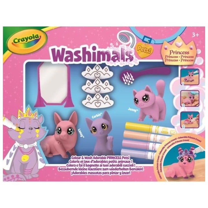 Coloriage - CRAYOLA - Washimals Pastel Princess Pets - Animaux pastels
