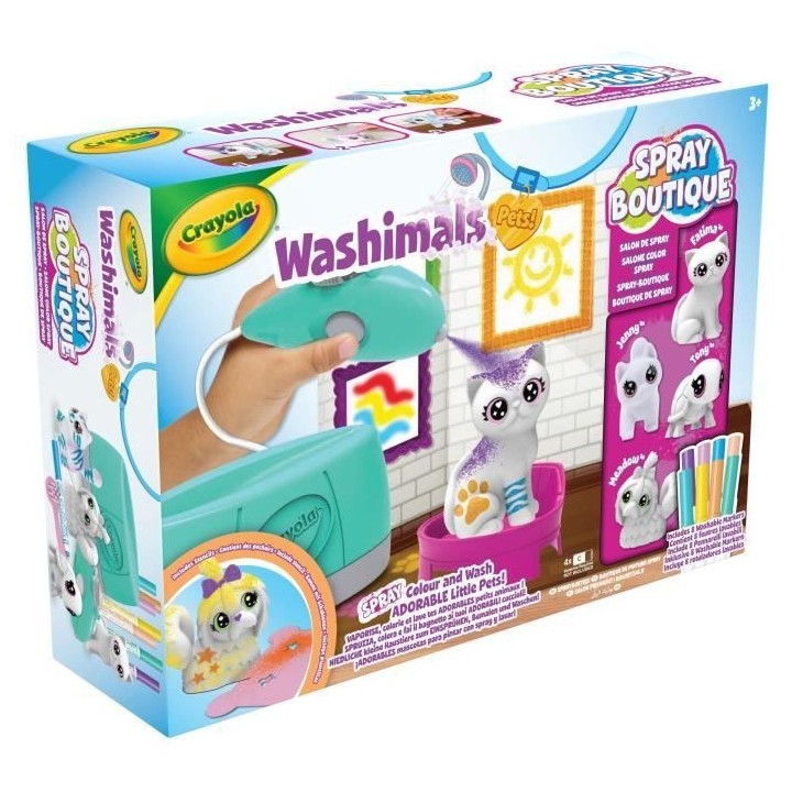 Coloriage - CRAYOLA - Washimals Spray Boutique - Vaporise et colore te