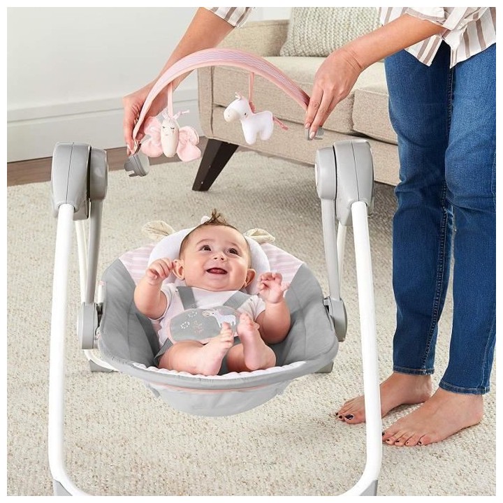 INGENUITY Balancelle bébé électrique Compacte – Flora
