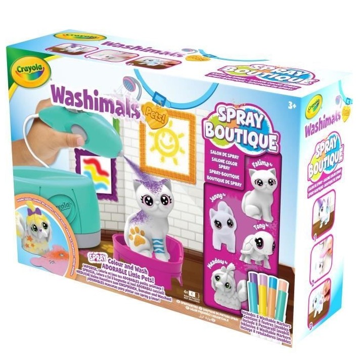 Coloriage - CRAYOLA - Washimals Spray Boutique - Vaporise et colore te