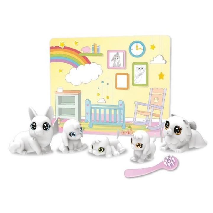 Coloriage - CRAYOLA - Washimals Baby Pets Nursery Pack - Famille lavab