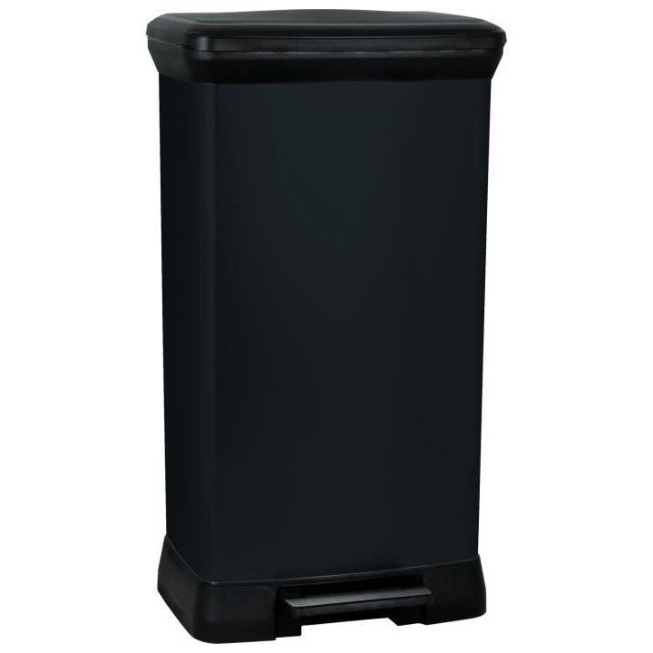 CURVER Poubelle de cuisine a pédale - 50 L - Noir