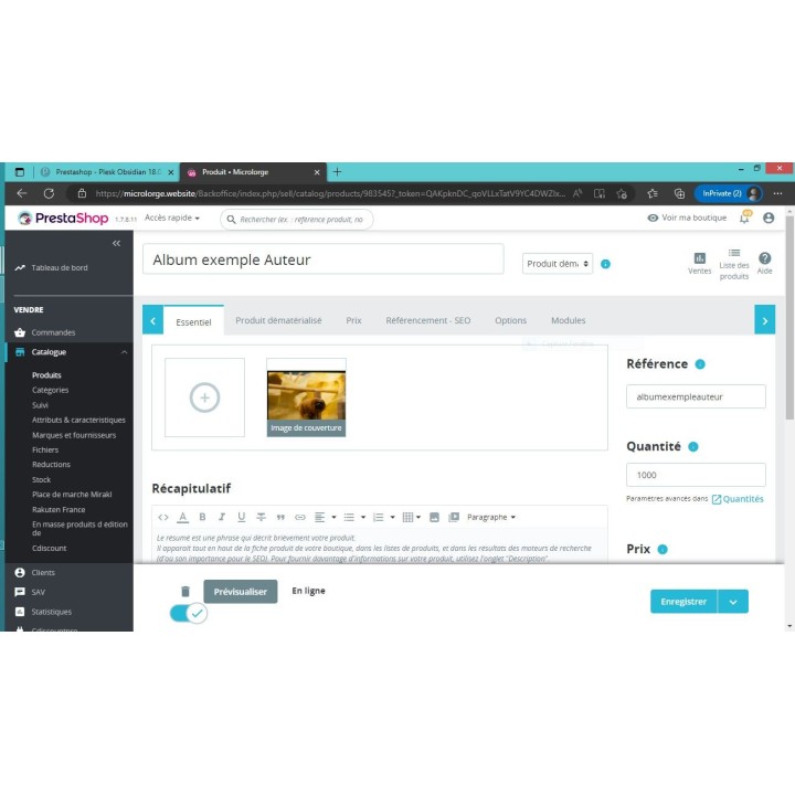 Carte postale microlorge