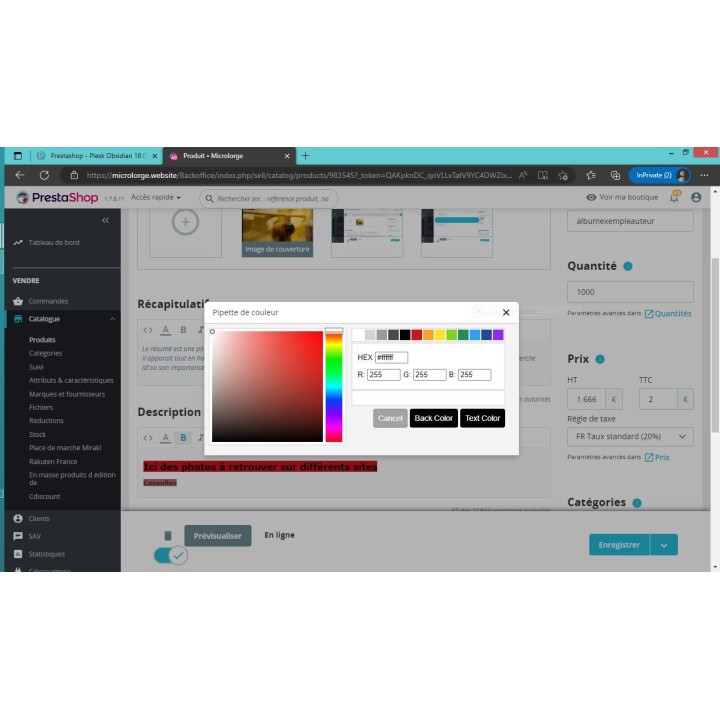 Carte postale microlorge