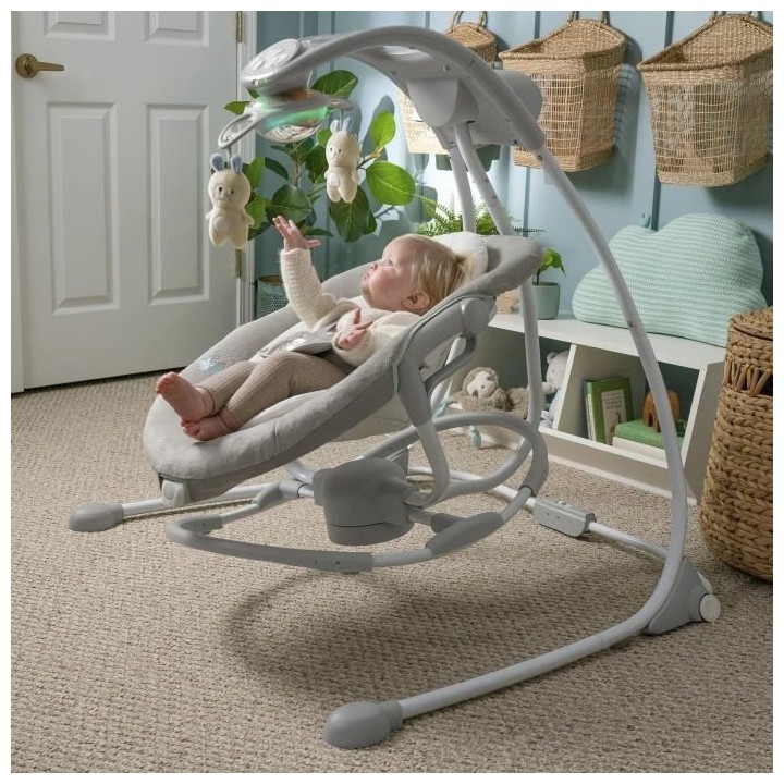 Ingenuity, Balancelle et Transat électrique 2 en 1 Spruce, Des la Nai