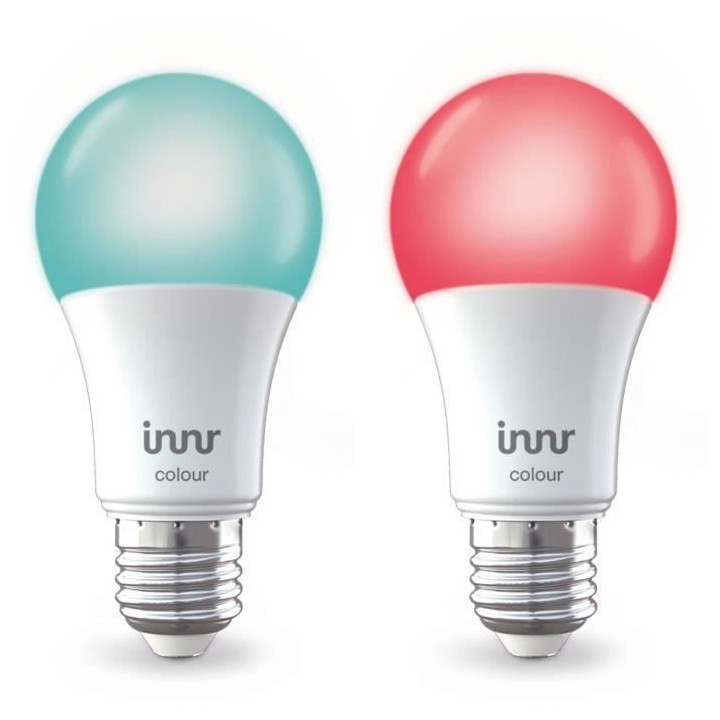 INNR Ampoule connectée E27 - ZigBee 3.0 - Pack de 2 ampoules Multicol