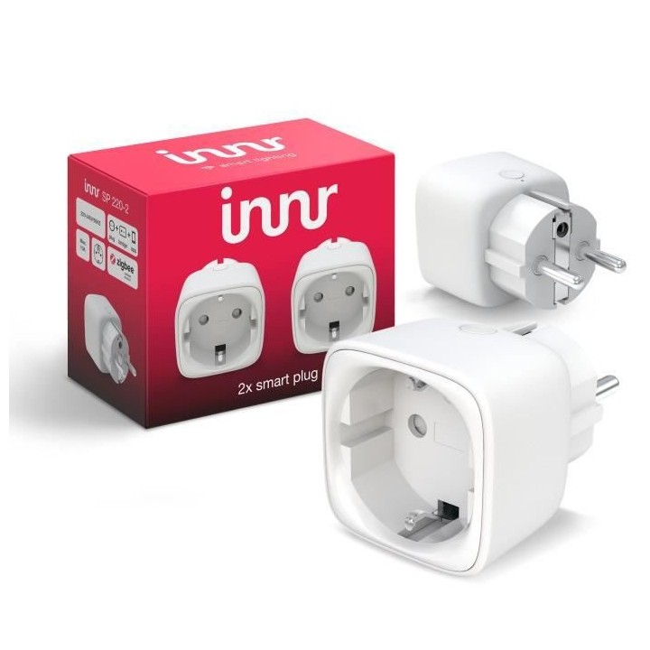 INNR Prise connectée super SLIM - Zigbee 3.0 - Pack de 2 prises Pilot