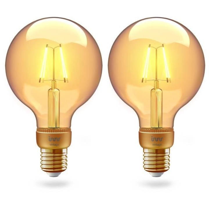 INNR Ampoule connectée E27 - ZigBee 3.0 - Pack de 2 ampoules Vintage