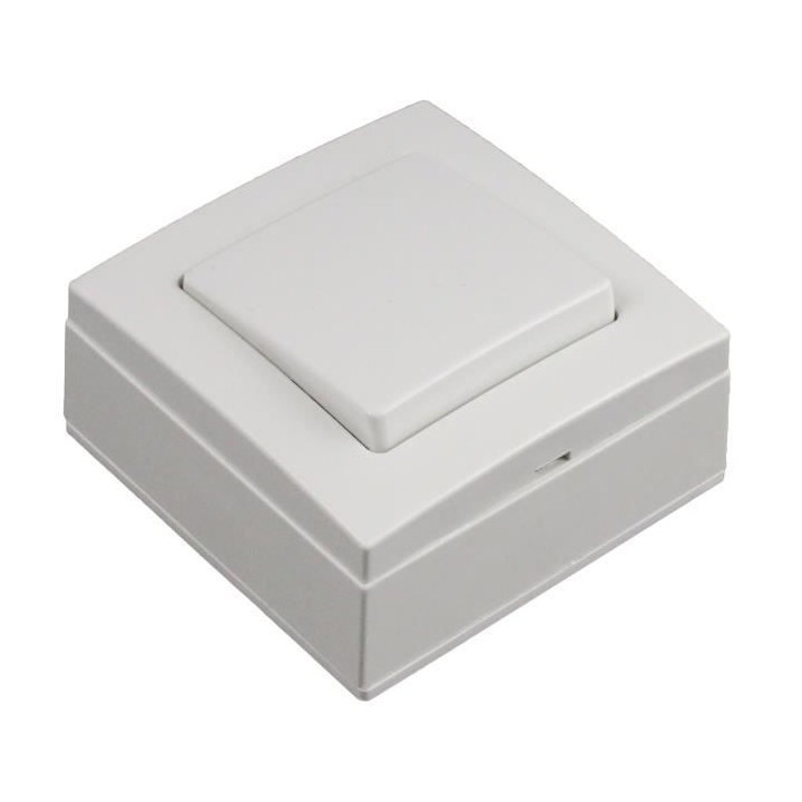 Interrupteur ZENITECH Poussoir saillie borne auto Bel'Vue - Blanc